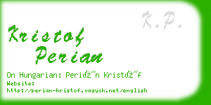 kristof perian business card